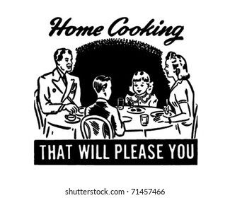 Home Cooking 4 - Retro Ad Art Banner