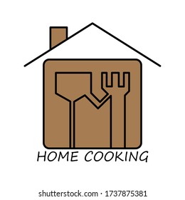 Home cooking icons . Kitchen utensils.vector,outline 