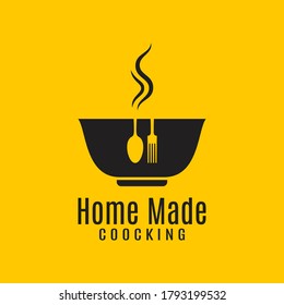 Home Cooking Logo On Yellow Background