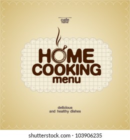 Home Cooking Menu Design template.