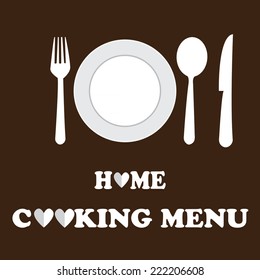 Home Cooking Menu Design template.