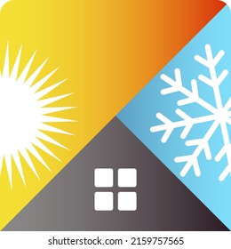 Home cooling and heating air conditioner