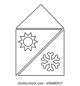 Home cooling and heating system   icon .