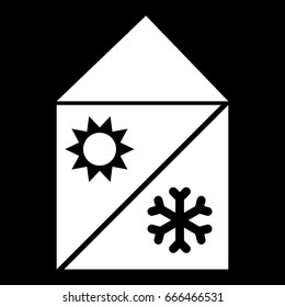 Home cooling and heating system   icon .