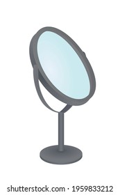 Home cosmetic mirror. vector illustration