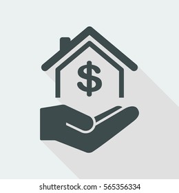 Home cost icon - Dollar