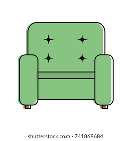 home couch isolated icon