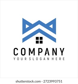 home Crown concept logo design vector template
