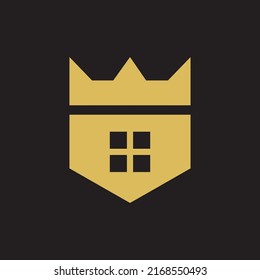 Home crown logo design vector