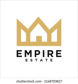 Home crown logo design vector