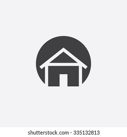 Home cut identity template icon design element