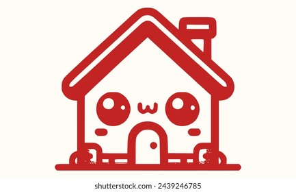 Hogar lindo estilo de arte vectorial