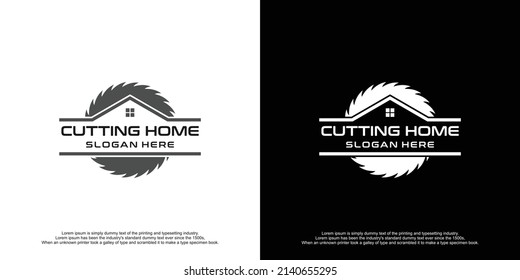 Home Cutting Building Logo Design.