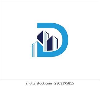 home with d letter logo