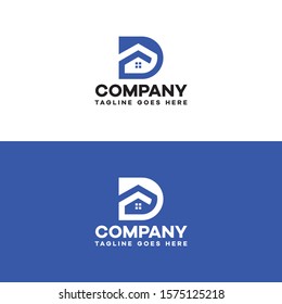 Home D letter logo template