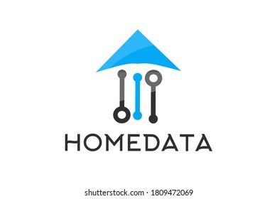 Home data logo template for your brand business or company