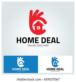 Home Deal Logo Design Template ,Best Deal Logo Design Concept ,Vector Illustration