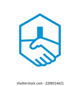 Home-Dealing-Vektorsymbol. Hand-Hand-Schüttelvektor