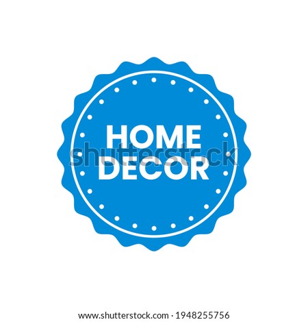 Home decor badge icon design vector
