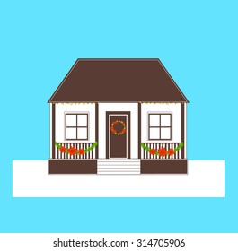 Home decor for Christmas. Vector illustration