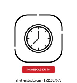 Home decor, Clock outline vector icon