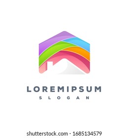 Home decor colorful logo design ready to use