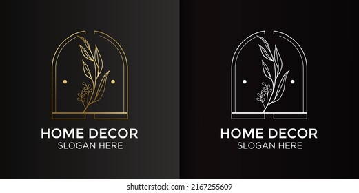 home decor design logo and branding card