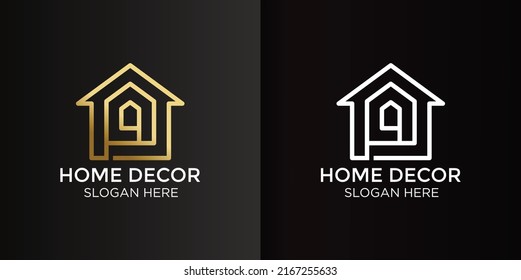 home decor design logo and branding card