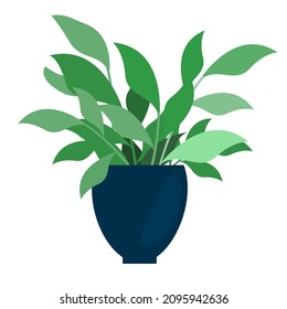 home decor element flower in pot