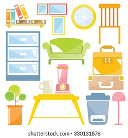 home decor, furniture set for interior design theme