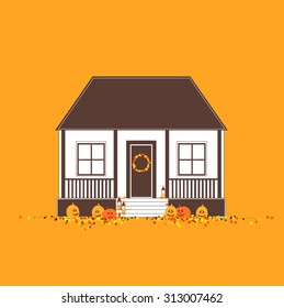 Home decor for Halloween. Vector illustration