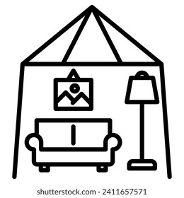 Home Decor icon line vector illustration