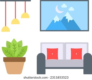 Home Decor icon vector image. Suitable for mobile application web application and print media.
