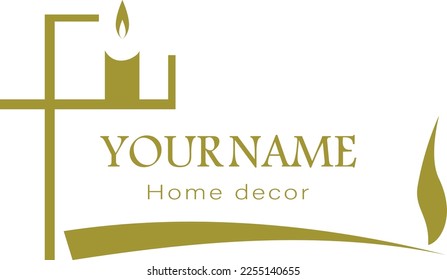 Ilustración del logotipo del diseño interior de la decoración del hogar 