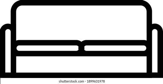Home Decor Line Icon Sofa Vector good for UI UX App, Website or Logo Social Media can change more color is easy
