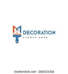 home decor and paint logo, icon and vector