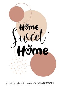 Home decor home sweet home lettering bohemian artwork