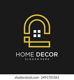 Home decor with window design element idea with creative unique concept high resolution vector