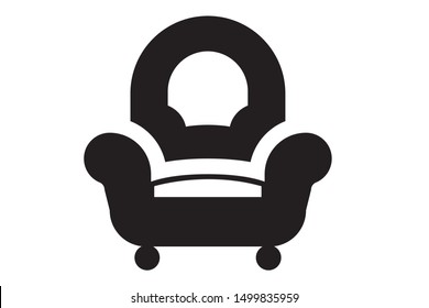 Home decorate sofa icon vector isolated