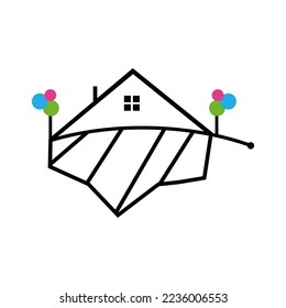 home and decoration architect logo vector design