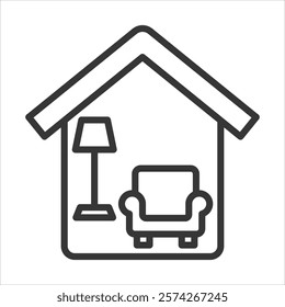 Home Decoration Icon Vector Illustration Outline