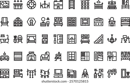 Home decoration icons  High-Quality Vector Icons Collection with Editable Stroke. Ideal for Professional and Creative Projects.