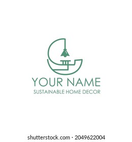Logo für die Innendekoration für das Studium. auf weißem Hintergrund