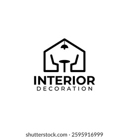 Home decoration studio company vector logo design