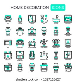 Home Decoration , Thin Line and Pixel Perfect Icons