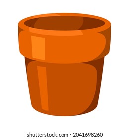Home decoration vase. Illustration of flower pot.