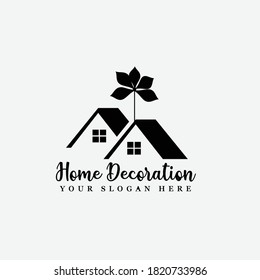 Home decoration Vector Logo. Design template real estate. it's good for symbolize a property or housing business.