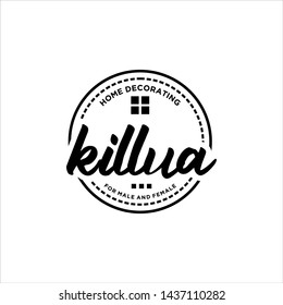 home decoration vintage logo stock