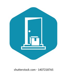 Home delivery box icon. Simple illustration of home delivery box vector icon for web design isolated on white background