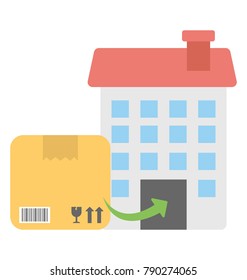 Home Delivery Flat Colored Icon
